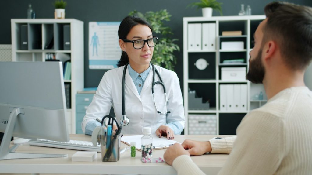Doctor consulting a patient in a medical office